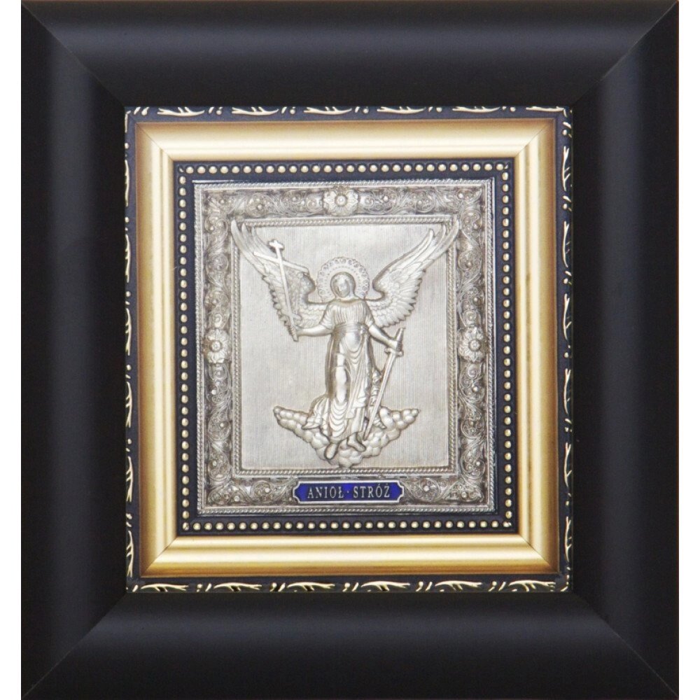 Ікона Янгола Охоронця зі срібла (назва польською мовою) від компанії Іконна лавка - фото 1