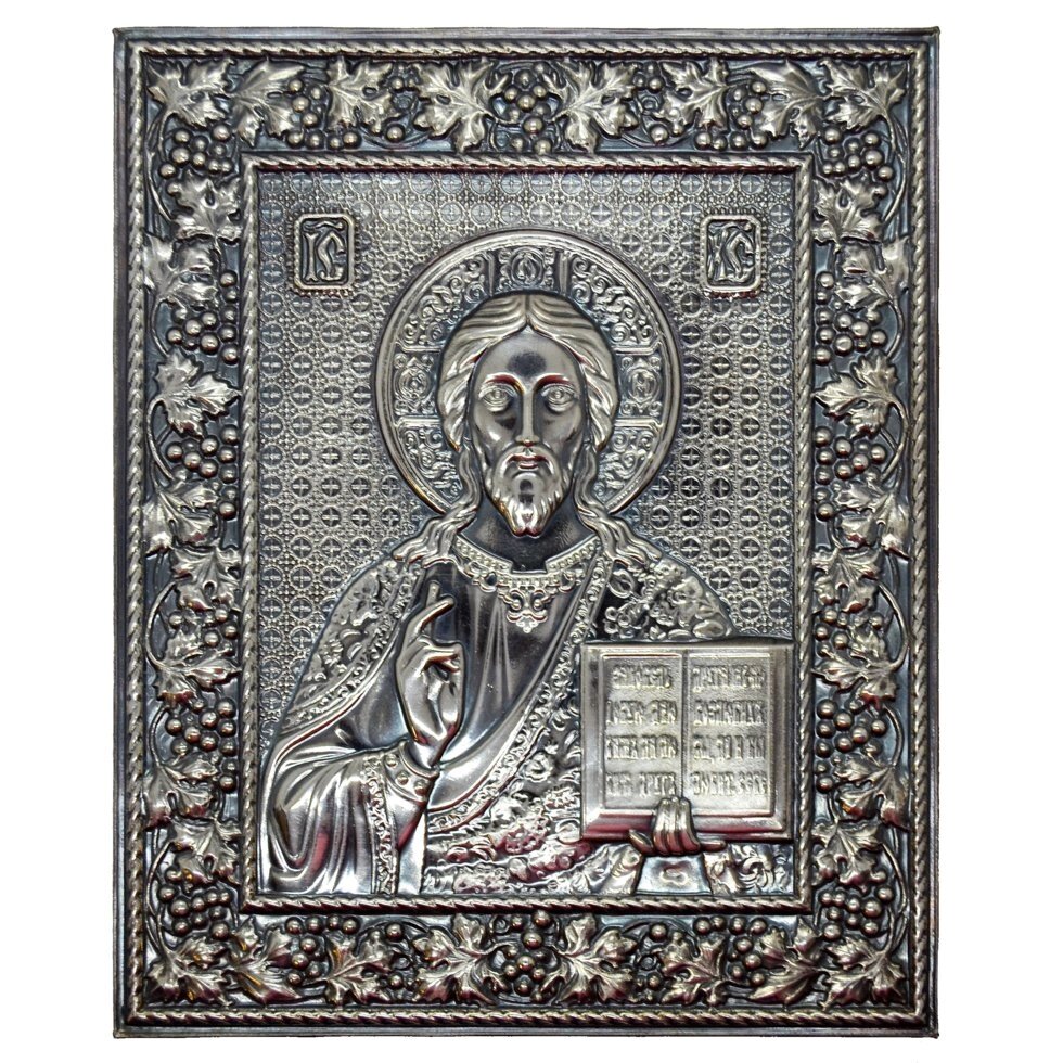 Ікона з чистого срібла "Ісус Христос" від компанії Іконна лавка - фото 1