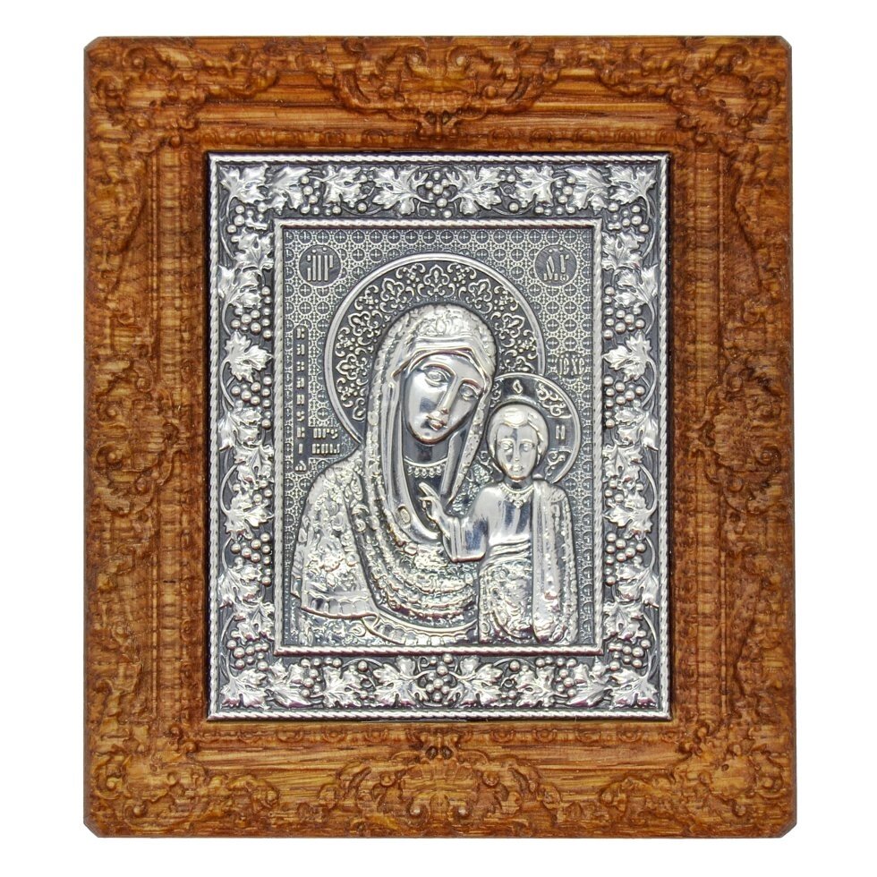 Ікона з чистого срібла "Пресвята Богородиця Казанська" від компанії Іконна лавка - фото 1