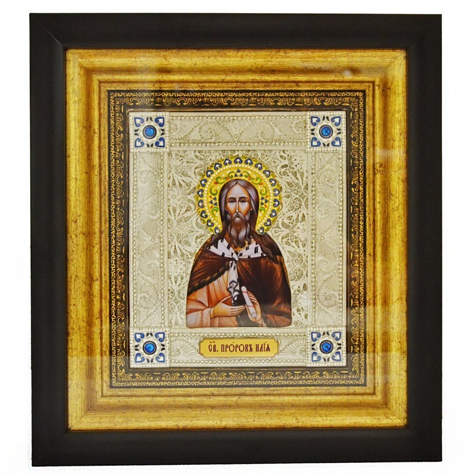Ікона з срібла "Святий пророк Ілля" від компанії Іконна лавка - фото 1