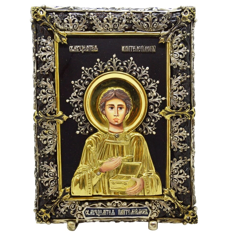 Лита ікона "Святий мученик і цілитель Пантелеймон" від компанії Іконна лавка - фото 1