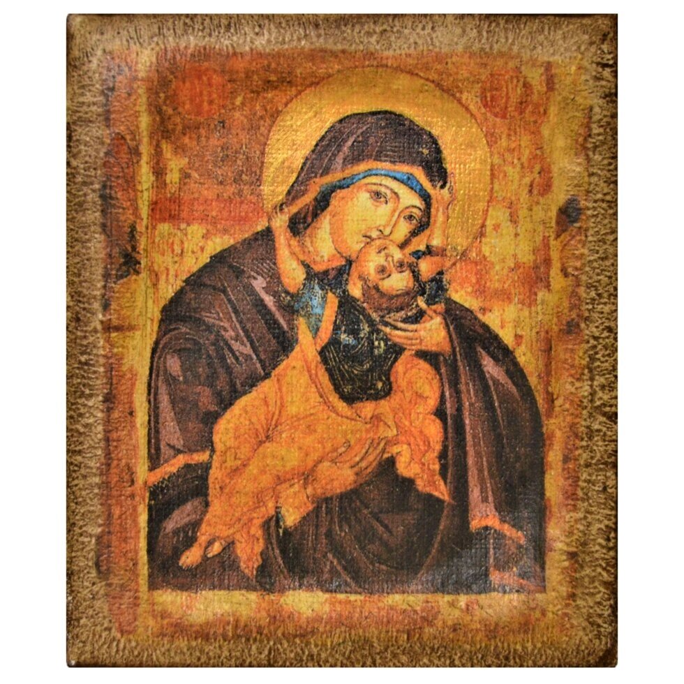 Маленька ікона Пресвятої Богородиці "Вигравання Немовля" від компанії Іконна лавка - фото 1