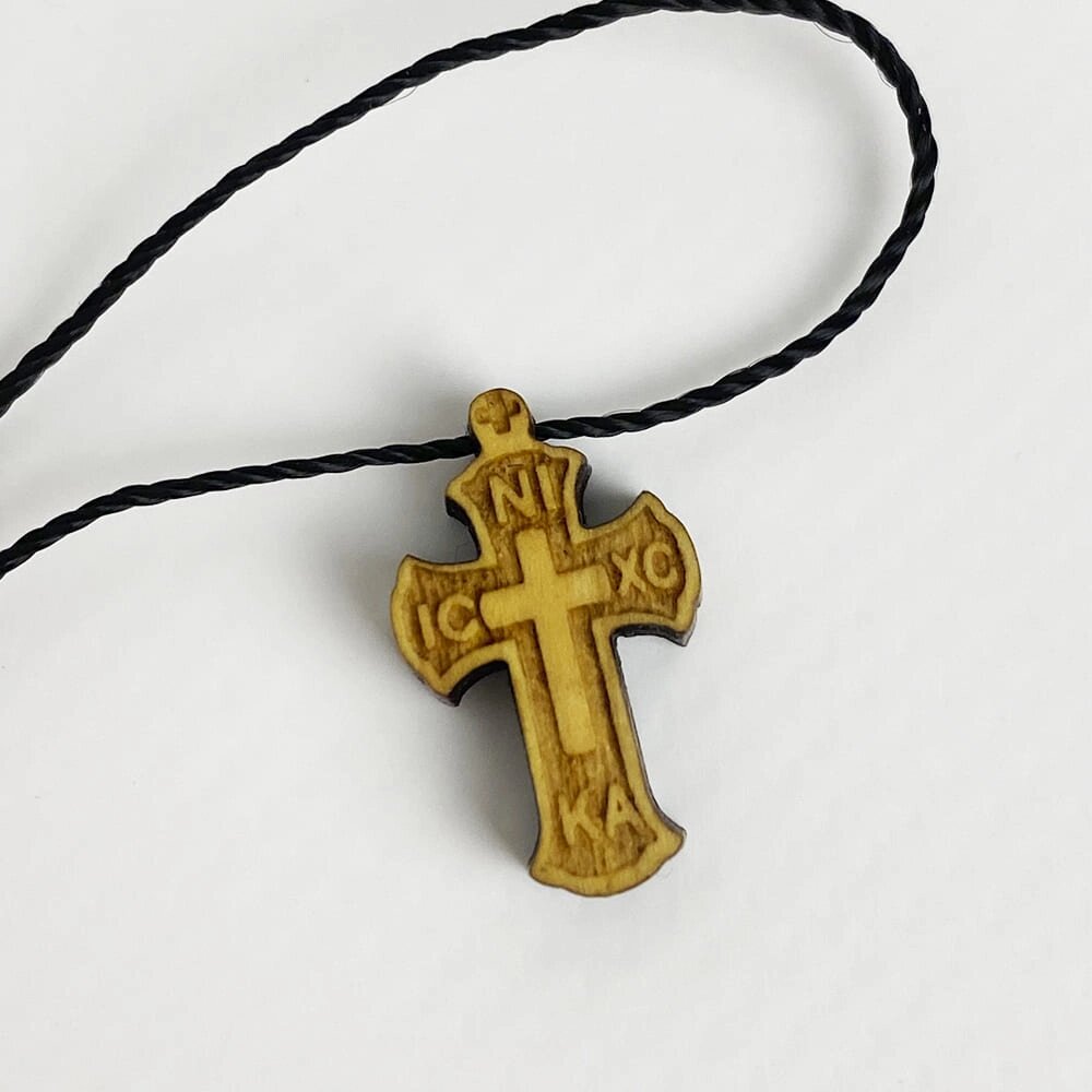 Маленький дерев'яний хрест від компанії Іконна лавка - фото 1