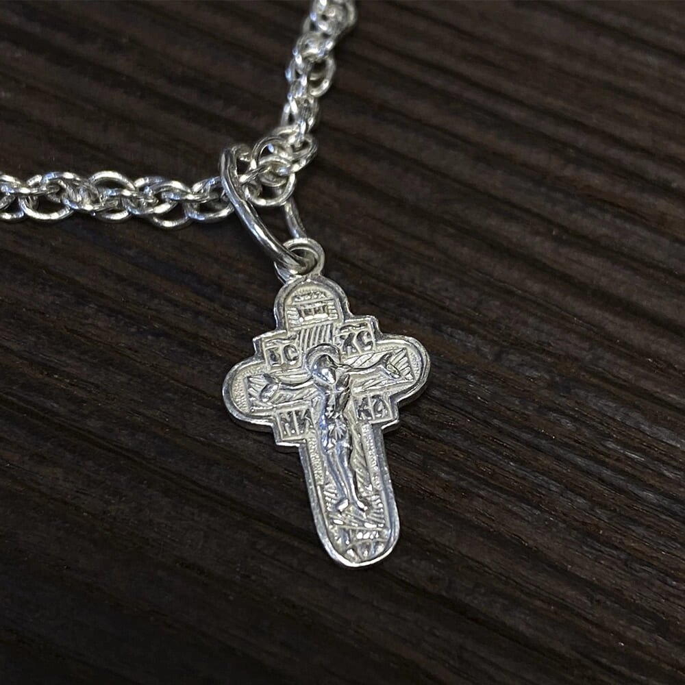 Маленький хрестик зі срібла Кр137 від компанії Іконна лавка - фото 1