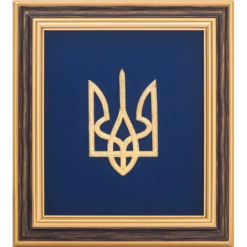 Настінний герб "Тризуб" в позолоті від компанії Іконна лавка - фото 1