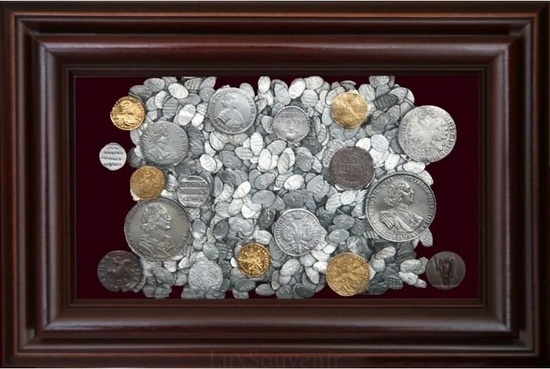 Настінний колаж "Монети Петра I" від компанії Іконна лавка - фото 1