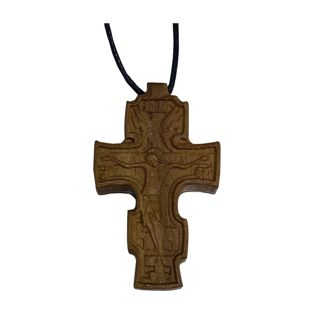 Натільний дерев'яний хрестик від компанії Іконна лавка - фото 1