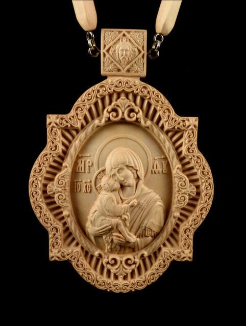 Панагія дерев'яна "Донська Божа Матір" від компанії Іконна лавка - фото 1