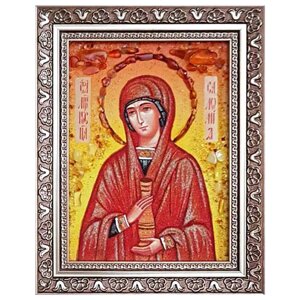 Икона из янтаря "Святая Саломия Мироносица" 15x20 см