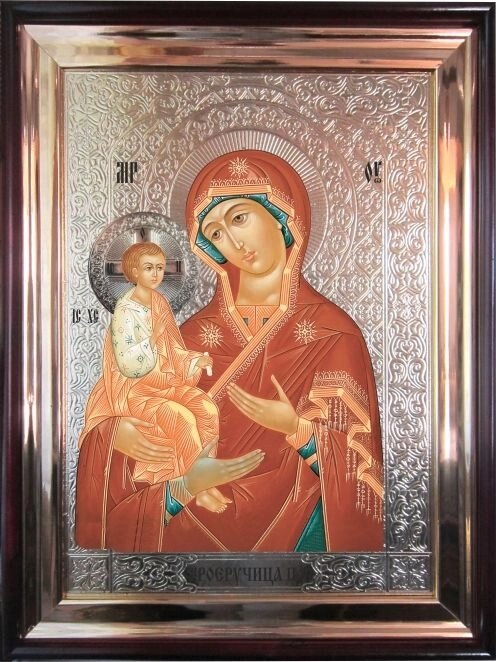 Храмовая икона Богородица Троеручица 120х82 см - характеристики