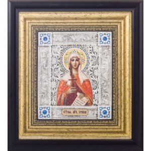 Ікона "Свята великомучениця Ірина" зі срібла в Києві от компании Иконная лавка