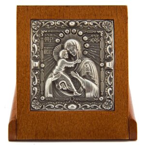 Ікона "Пресвята Богородиця Володимирська" зі срібла складна