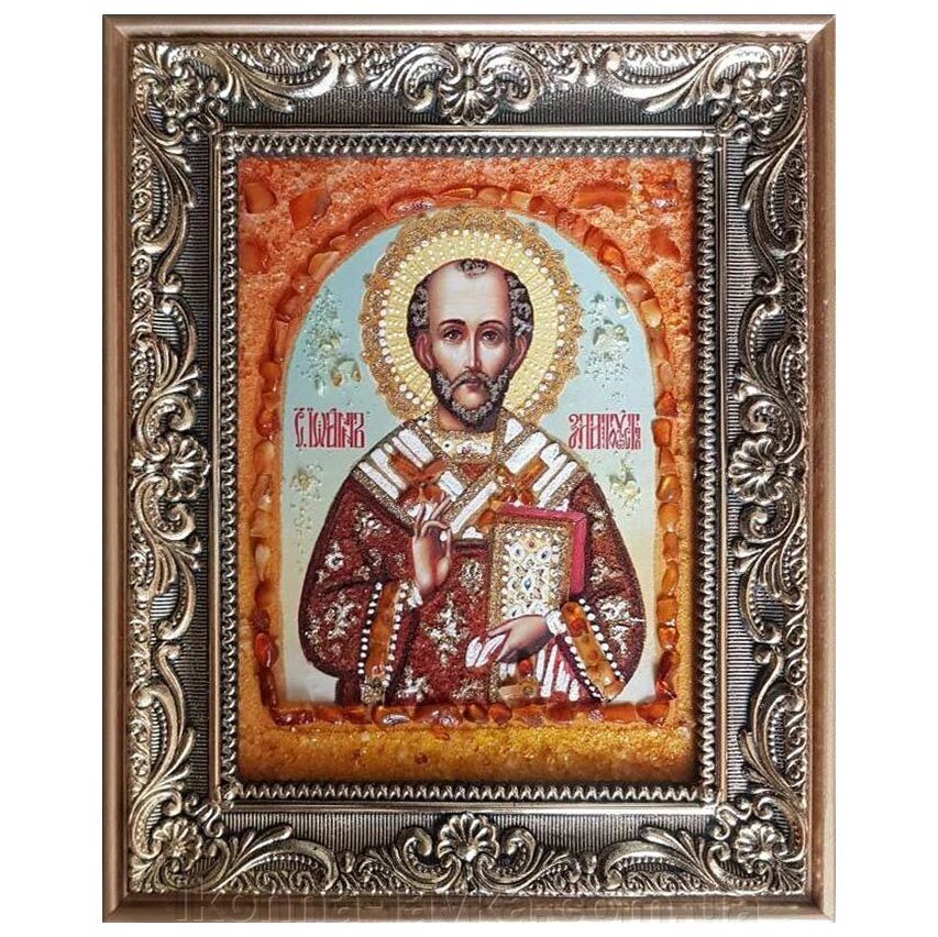 Янтарна ікона Святий Іоанн Златоуст 40x60 см - переваги