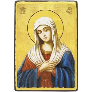 Дерев'яна ікона "Пресвята Богородиця Розчулення" 15x20 см в Києві от компании Магазин православных товаров