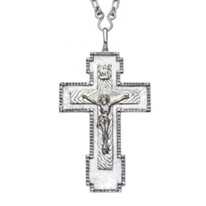 Хрест ієрейський срібний наперсний з ланцюгом