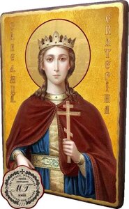 Дерев'яна ікона Свята великомучениця Катерина