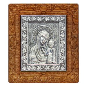 Ікона з чистого срібла "Пресвята Богородиця Казанська"