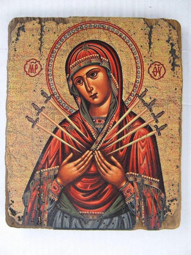 Ікона Богородиця Семистрільна 40х30 см - опис