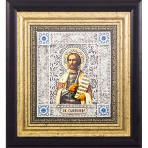 Ікона "Святий Олександр" у сріблі в Києві от компании Иконная лавка