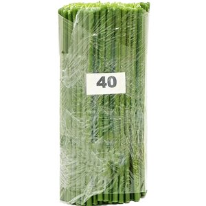 Свічка парафінова зелена №40 / 2кг / 200шт / 24 см