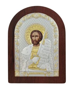 Греческая икона в резной раме "Святой Александр Невский"