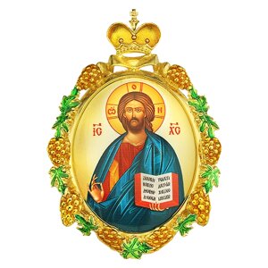 Икона на митру из латуни в позолоте со вставками в Києві от компании Иконная лавка
