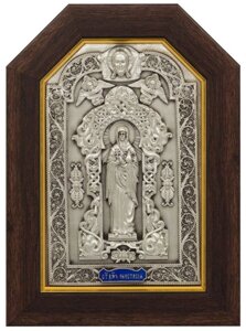 Ікона "Свята великомучениця Анастасія" зі срібла з емалями