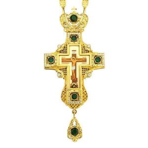 Хрест для священнослужителя латунний з ланцюгом