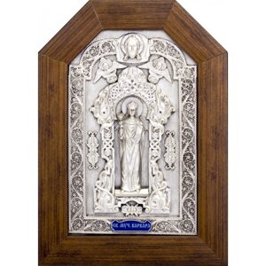 Ікона "Свята мучениця Варвара" зі срібла