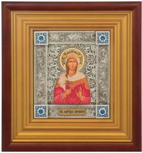 Ікона "Свята великомучениця Варвара" зі срібла в Києві от компании Иконная лавка