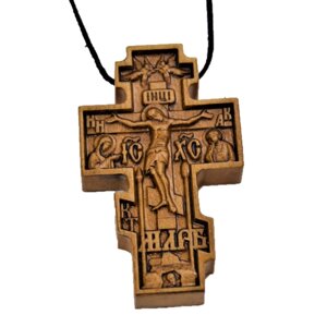 Чоловічий дерев'яний хрест з іконками