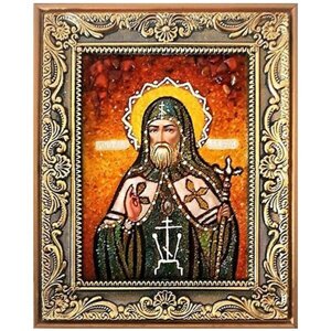 Ікона з бурштину Святитель Митрофан 15x20 см в Києві от компании Иконная лавка