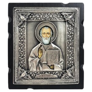 Ікона "Святитель Миколай" в сріблі