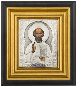Ікона "Святитель Миколай" зі срібла