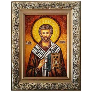 Янтарна ікона Святий апостол Тимофій 15x20 см