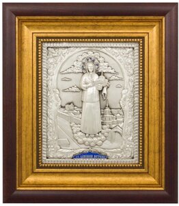 Ікона "Свята блаженна Матрона" зі срібла 31х26см
