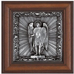 Ікона "Архістратиг Михаїл" зі срібла із чорнінням