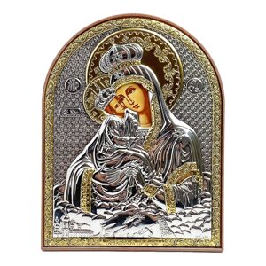 Ікона "Богородиця Почаївська" з позолотою 15.5х12см