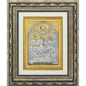 Ікона "Георгій Побідоносець" із срібла 25х21см