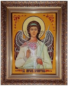 Ікона з бурштину Св. Ангел Хранитель 15x20 см в Києві от компании Иконная лавка