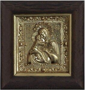 Ікона "Пресвята Богородиця Володимирська" зі срібла