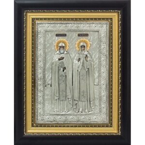 Ікона "Святі Петро і Февронія" зі срібла в Києві от компании Иконная лавка