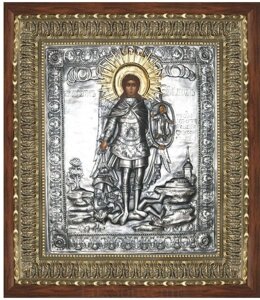 Ікона "Архістратиг Михаїл" зі срібла з позолотою