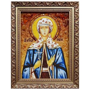 Ікона з бурштину Свята мучениця Лідія 15x20 см