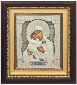 Ікона "Пресвята Богородиця Володимирська" зі срібла з емаллю