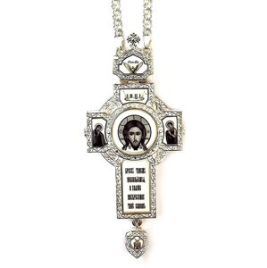 Хрест латунний з деколью та ланцюгом арт. 2.7.0201л
