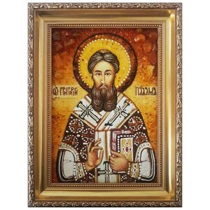 Янтарна ікона Святої Григорій Палама 15x20 см