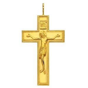 Хрест протоієрейський для священнослужителя латунний позолочений