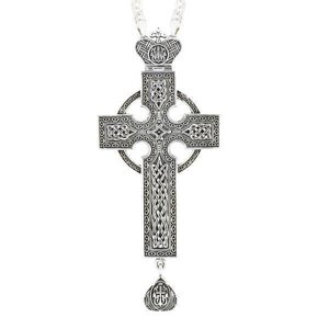 Хрест для священнослужителя срібний з ланцюгом