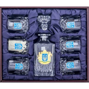 Подарунковий набір для віскі "Золотий тризуб" в Києві от компании Иконная лавка